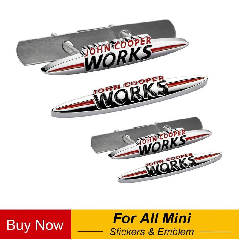 For Mini Cooper John Cooper Works JCW Front Grille Grill Badge Emblem Sticker