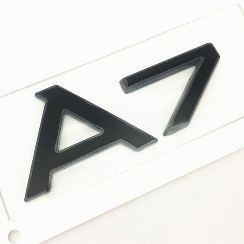 1 Pcs For Audi Black/Silver A 3 4 5 6 7 8 Rear Bumper Trunk Emblem Stickers Badge Decals