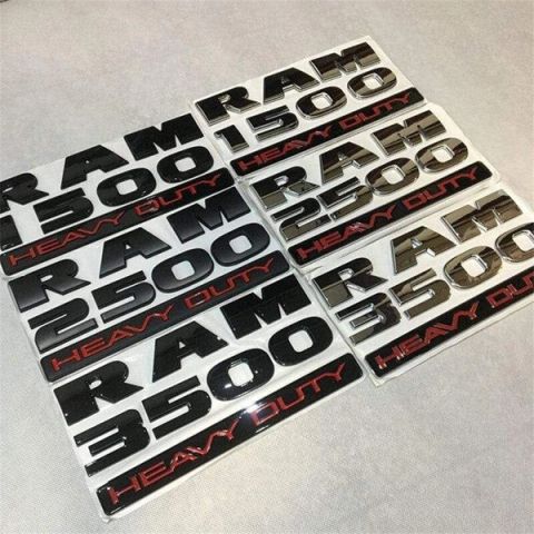 Car Styling Emblem Badge Body Rear Trunk Sticker For Dodge RAM 1500 2500 3500 Heavy Duty Lettter 3D Auto Decoration