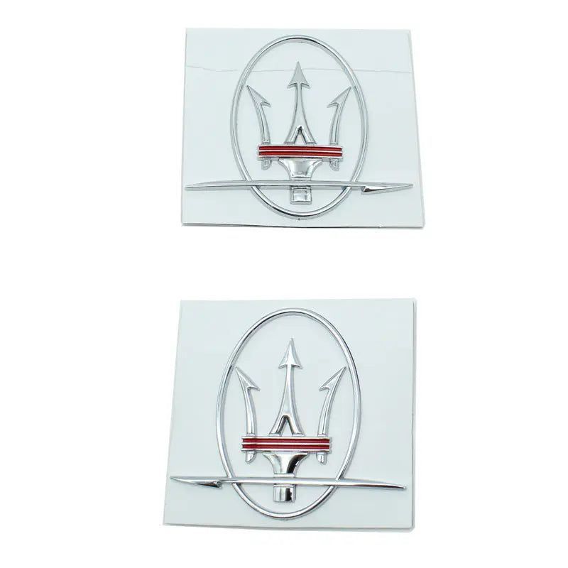 2pcs 3D ABS Stickers Decals Emblem Badge For Maserati Ghibli Granturismo Levante