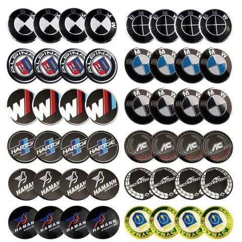 4pcs 56mm Car Rim Wheel Center Hub caps Resin Badge wheel Decal Sticker for BMW
