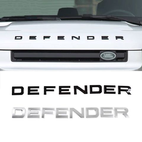 Defender ABS Chrome Decals Sticker For Land Rover Head Hood Letters Nameplate Emblem Badge