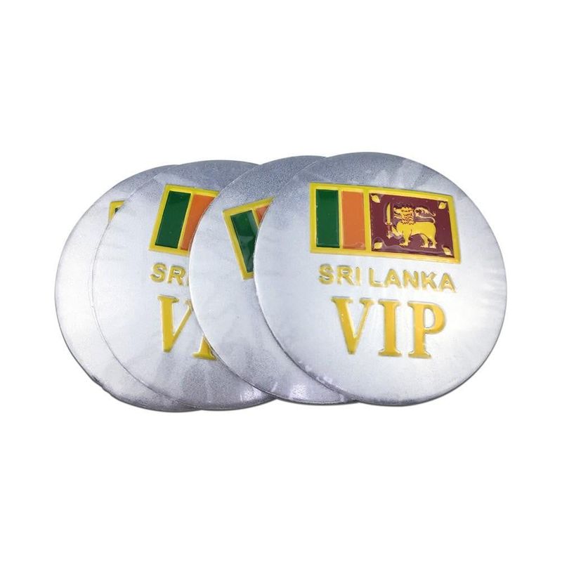 4PCS 56mm Sri Lanka Flag VIP Logo Car Wheel Center Hub Cap Sticker Emblem Badge Decal for SAAB SEAT Peugeot Doage KIA MG