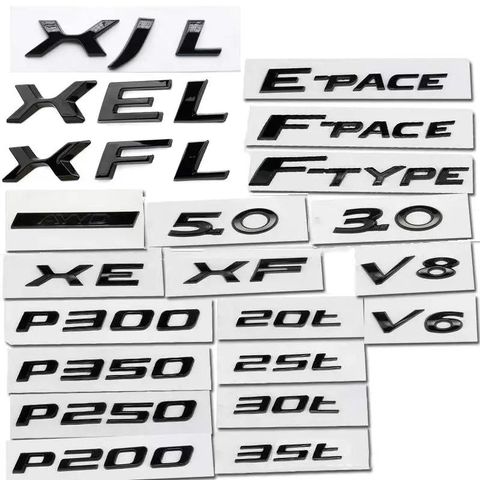 For Jaguar XE XF XJL XEL XFL E-PACE F-PACE F-TYPE 3.0 5.0 V6 V8 Emblem Sticker Badge