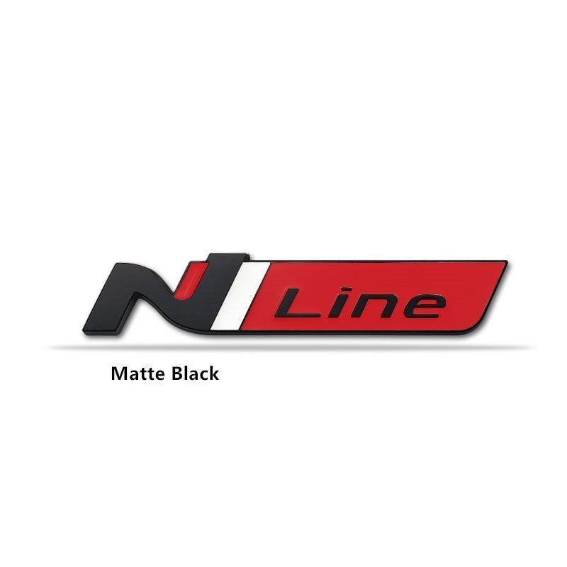 1x 3D Metal N NLINE N Line Badge Emblem Grille for Hyundai Front Hood