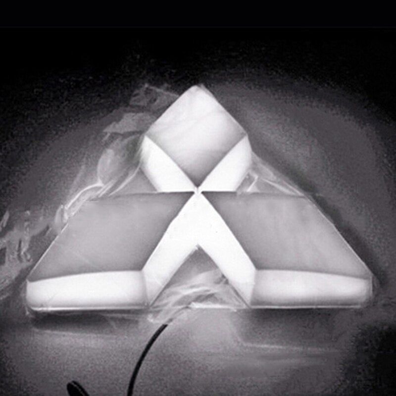 4D Car Front LED Emblem Light Badge for Mitsubishi Lancer 9 10 ASX L200 Colt Pajero Outlander Eclipse Auto Modified