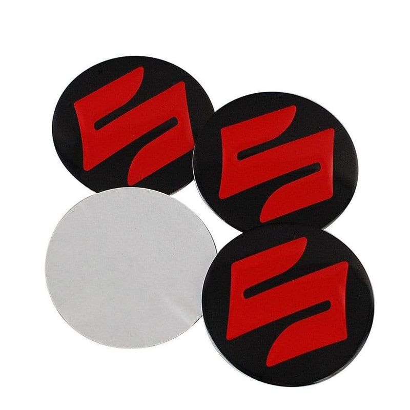 4pcs Car Wheel Center Hub Cap Sticker Cover Metal 56mm Emblem Badge Decal Stickers Fits Suzuki