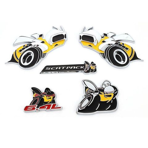 NEW Super Bee SCAT PACK Emblem Rear Trunk Badge Car Fender Front Grill Sticker