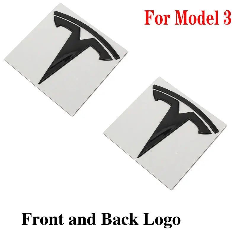 2pcs Tesla Metal Original Sticker For Model 3 Model Y Trunk Replace Emblem Stickers