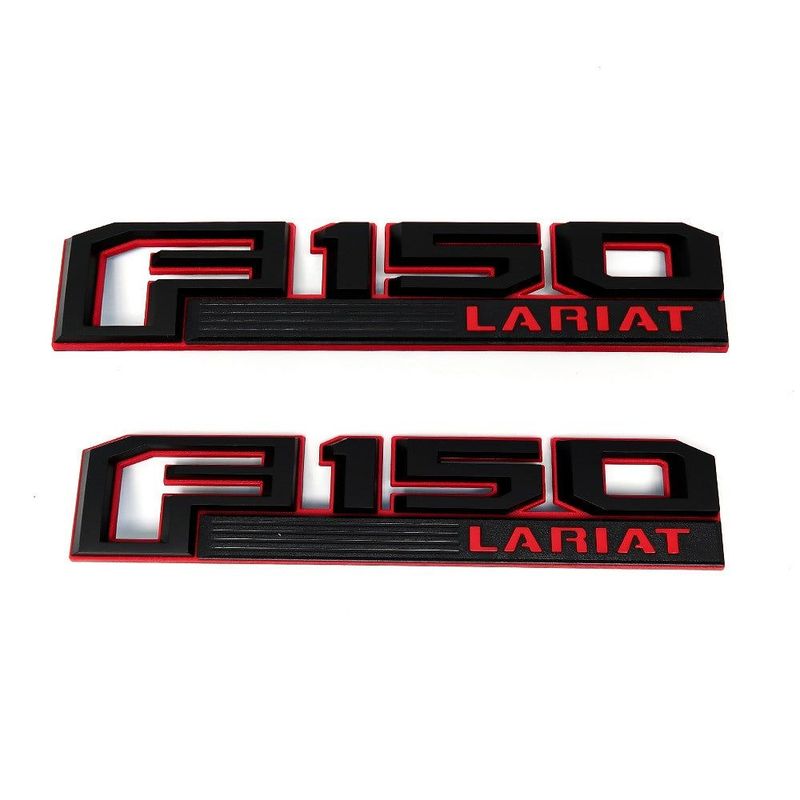 2pcs Ford F150 F150 LARIAT LIMITED PLATINUM XLT Fender Emblems Drivers Side Rear Sticker