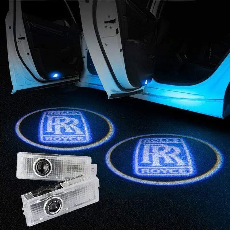 2X Wireless Car Door Welcome Projector Logo Ghost Shadow Laser Light For Rolls-Royce