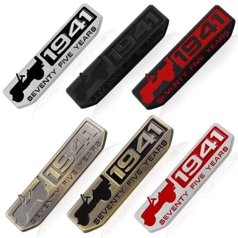 1pcs 1941 Car Stickers 3D Badge Texas Edition Star TRAIL RATED 4X4 Limited Emblem Metal Refitted For JEEP Car Styling Car