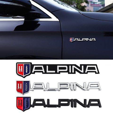 Metal Alpina Grille Emblem Badge Auto Trunk Rear Tailgate sticker