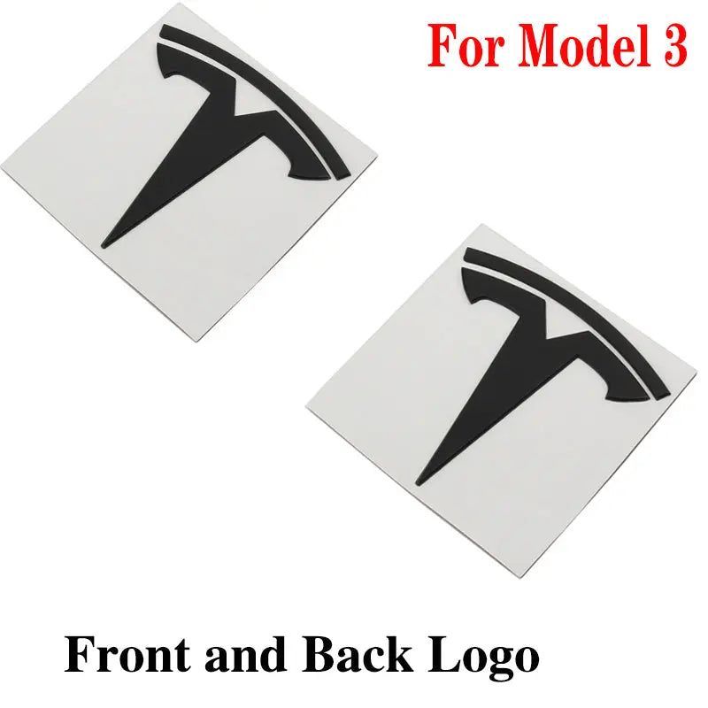 2pcs Tesla Metal Original Sticker For Model 3 Model Y Trunk Replace Emblem Stickers