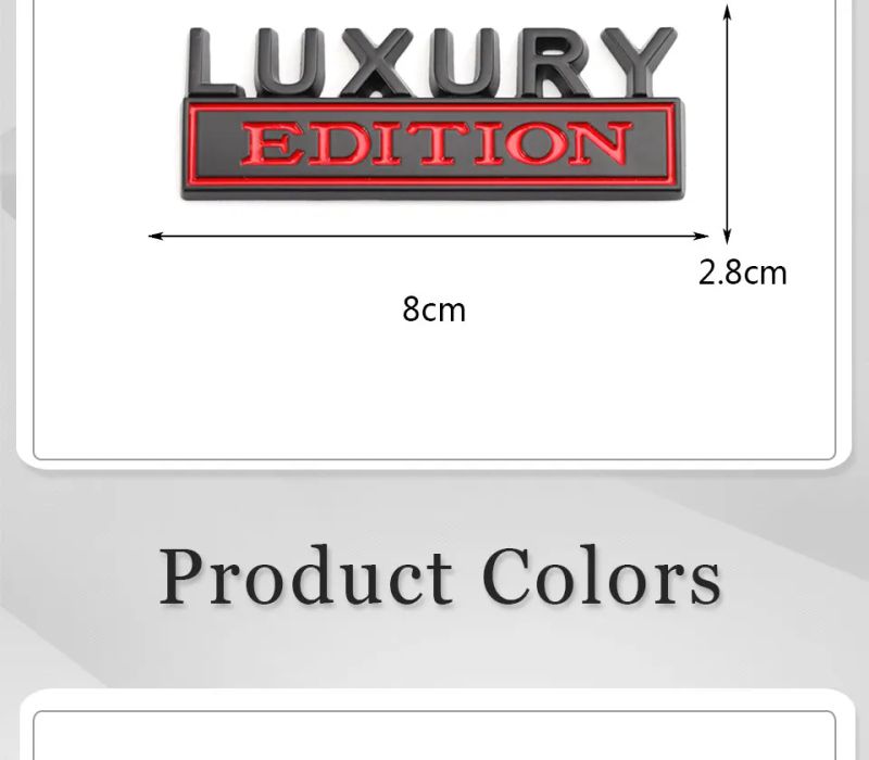 Car Sticker Luxury Edition Badge Emblem Hood Grille for BMW Subaru Mazda Skoda Cadillac