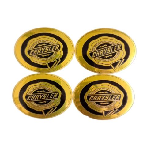 4pcs 56mm chrysler Car Wheel Center Hub Cap Badge Emblem Decal Stickers
