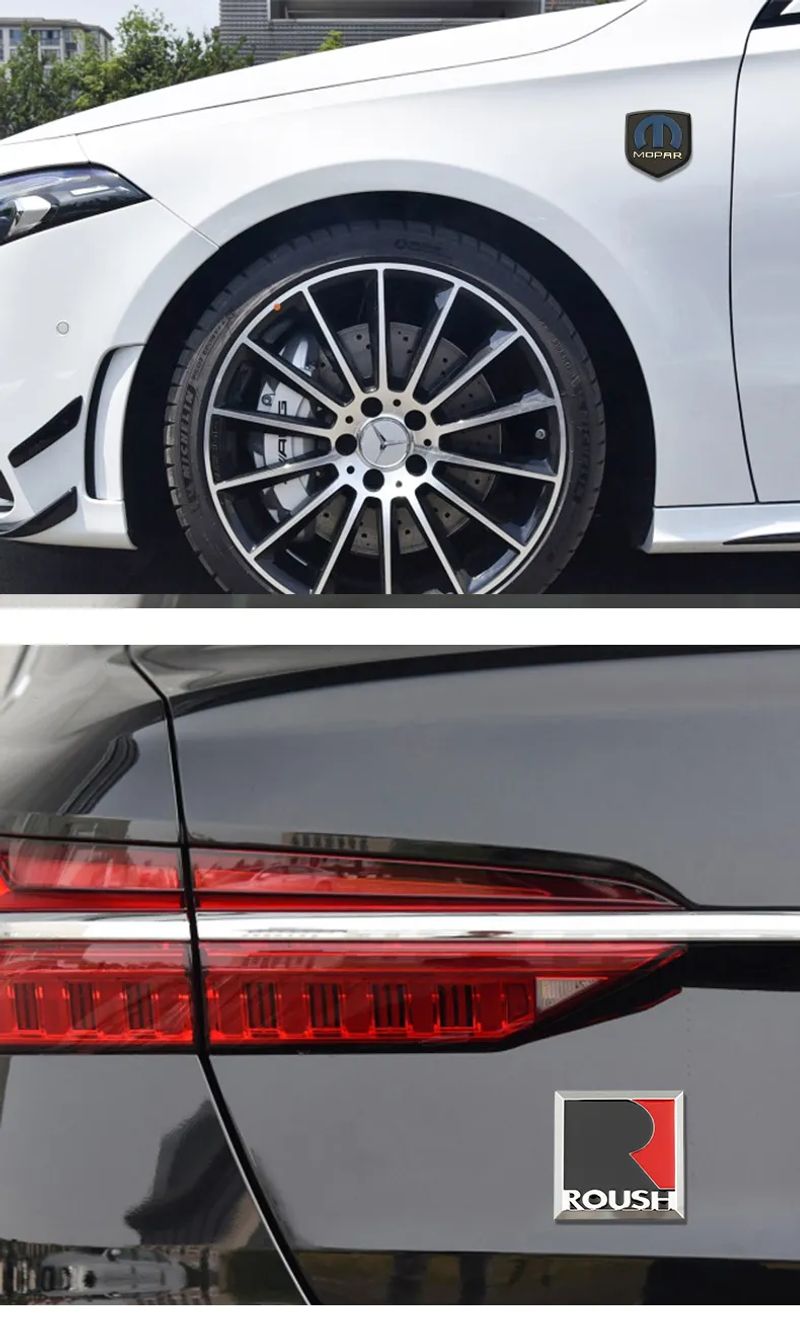 3D Metal ROUSH MOPAR Decoration Stickers Trunk Fender Rear For Ford Mustang