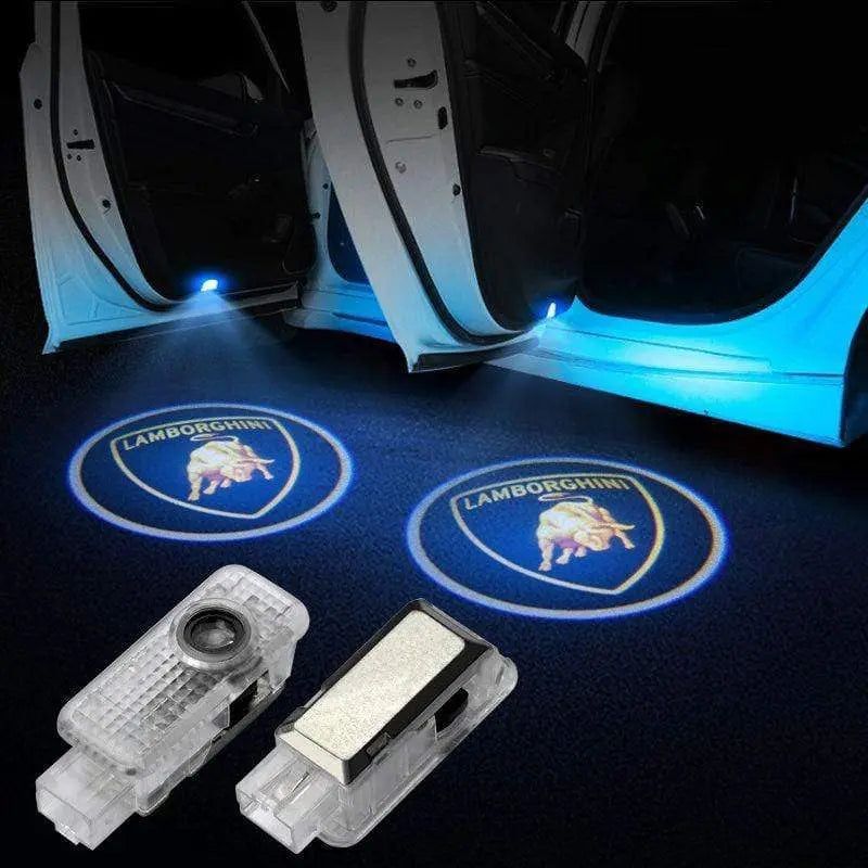 2pcs LED Car Door Courtesy Projector Laser Ghost Shadow Light For Lamborghini Logo