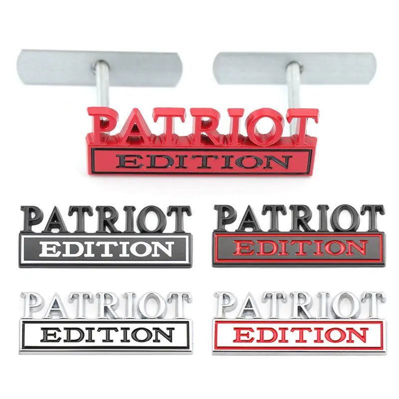 Metal Car Sticker PATRIOT Edition Badge Emblem Front Hood Grille for BMW Subaru Mazda