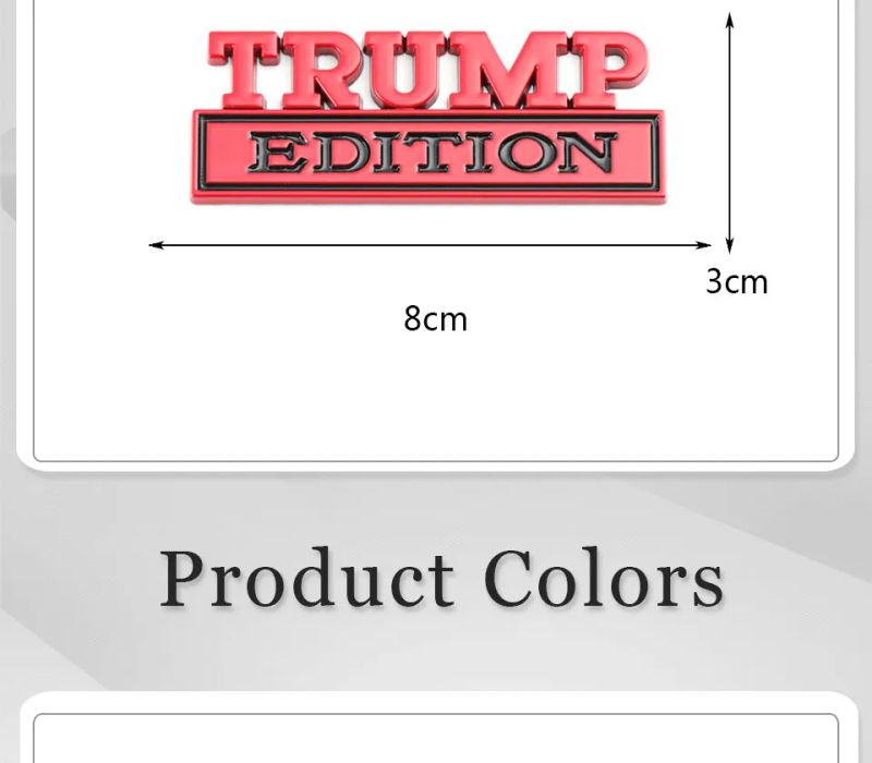 TRUMP Edition Badge Emblem Hood Grille for Subaru Chevrolet Honda Jeep Ford Nissan Lexus