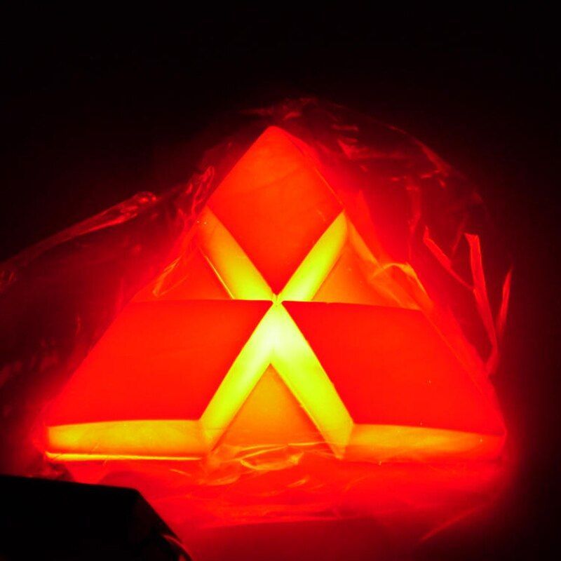 4D Car Front LED Emblem Light Badge for Mitsubishi Lancer 9 10 ASX L200 Colt Pajero Outlander Eclipse Auto Modified