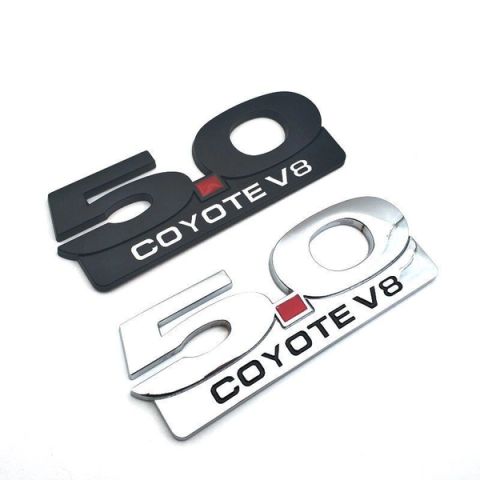 3D Metal Chrome 5.0 COYOTE V8 Badge Sport Car Trunk Emblem Sticker Decal