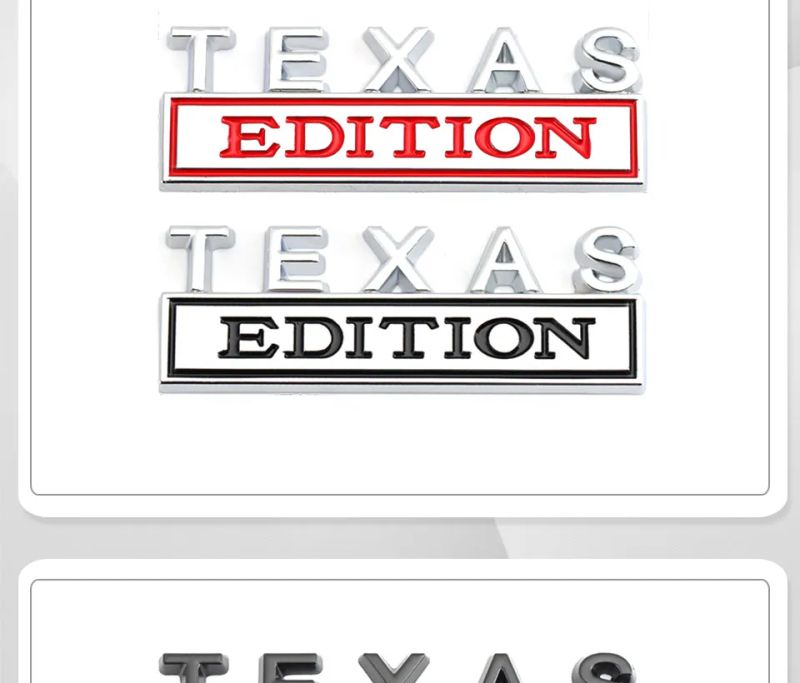 Metal Sticker TEXAS Edition Badge Emblem Front Hood Grille for BMW Nissan Mazda Skoda Lexus