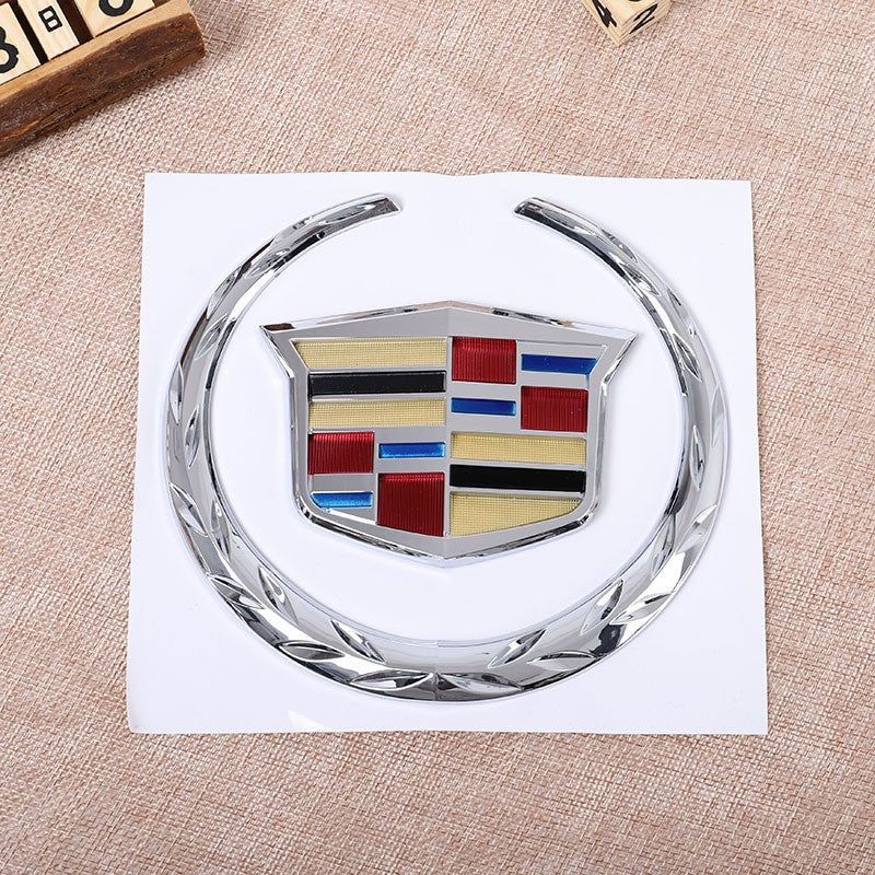 Cadillac Rear Trunk Boot Front Head Grille Badge ABS Chrome Emblem For SRX ATS XTS