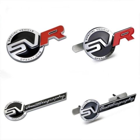 1Pcs Metal Sticker SV SVR Badge Emblem Decals For Range Rover Evoque Defender Discovery