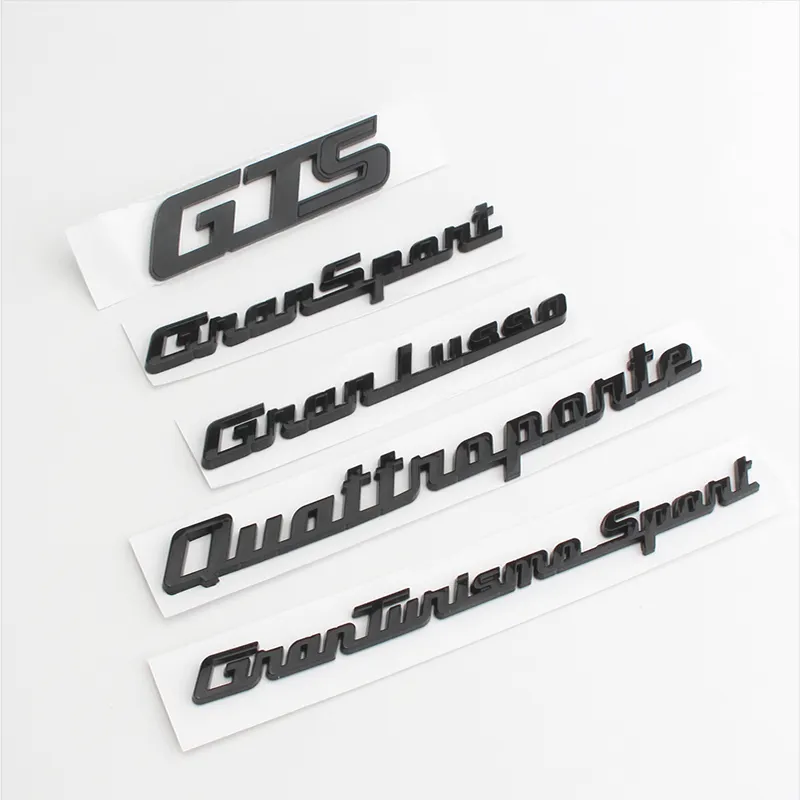 Maserati GTS Gransport Granlusso Quattroporte Granturismo Letter Emblem Badge Stickers Decals