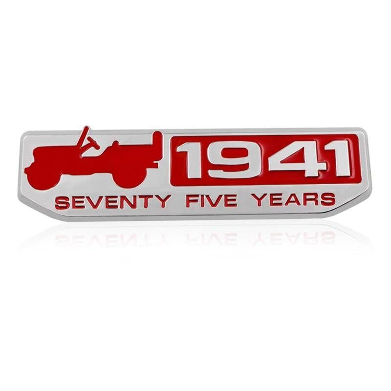 1pcs 1941 Car Stickers 3D Badge Texas Edition Star TRAIL RATED 4X4 Limited Emblem Metal Refitted For JEEP Car Styling Car
