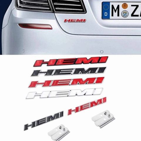 Metal Auto Front Grille Emblem Car Sticker for Dodge HEMI Badge Styling Caliber Jcuv Journey Challenger RAM Caravan