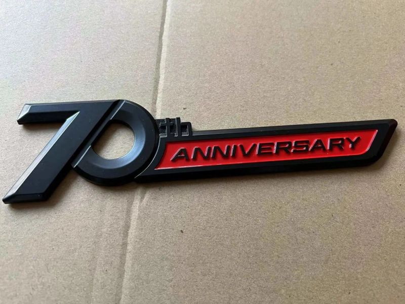 1 pic Side Emblem 70th Anniversary 3D Emblem Trunk Badge Sticker For Toyota Land Cruiser
