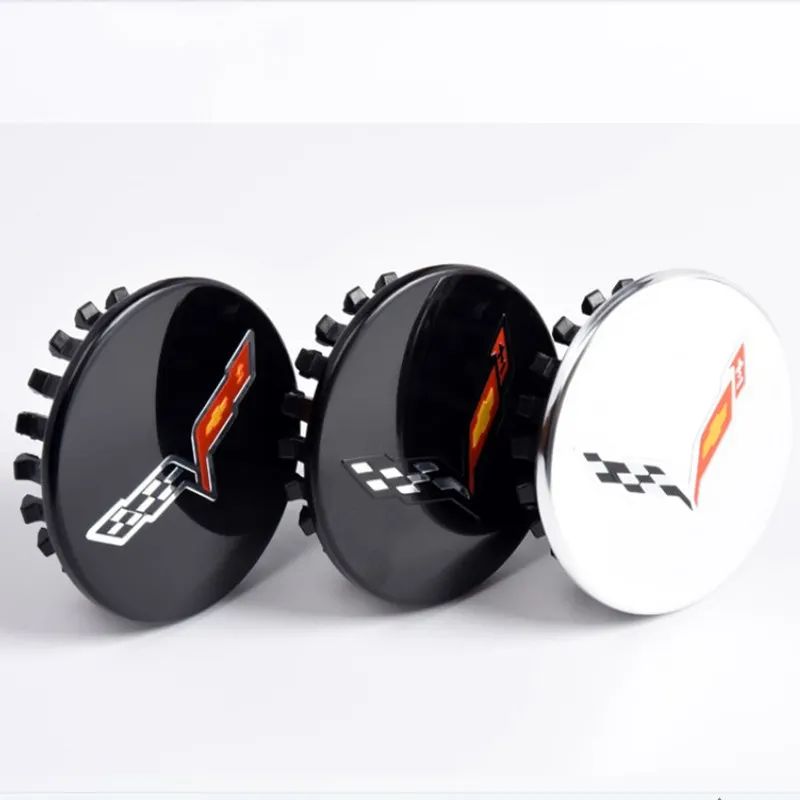 4Pcs/set 68mm SS ABS Carbon Fiber Car Wheel Center Covers For Chevrolet CAMARO Corvette