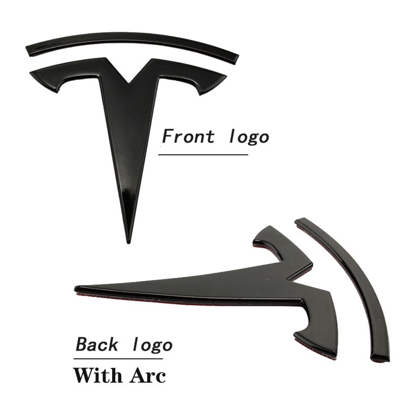 2pcs Tesla Metal Original Sticker For Model 3 Model Y Trunk Replace Emblem Stickers