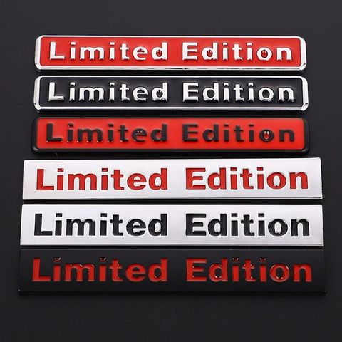 2Pcs 3D Metal LIMITED EDITION Emblem Badge Stickers Decal for BMW Audi Honda Opel Toyota