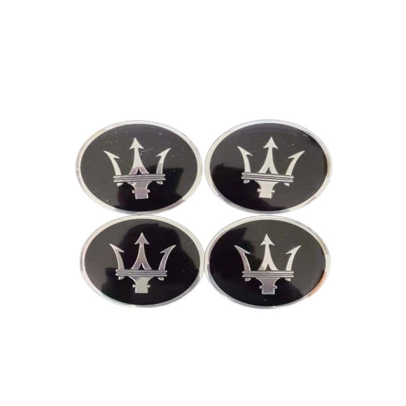 4Pcs 56.5mm Car Wheel Center Caps Emblem Sticker Decal Badge Logo For Maserati
