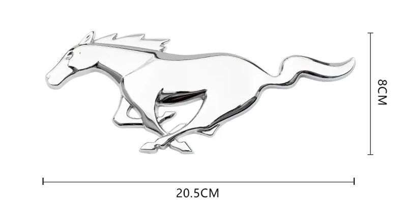 For Mustang 2015-2021 Fastback Mach 1 Shelby Metal Front Grill Horse Emblem