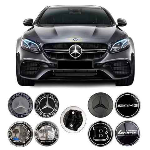 57mm For Mercedes Benz AMG Apple Tree Brabus Lorinser Front Hood Center Cover Emblem Badge