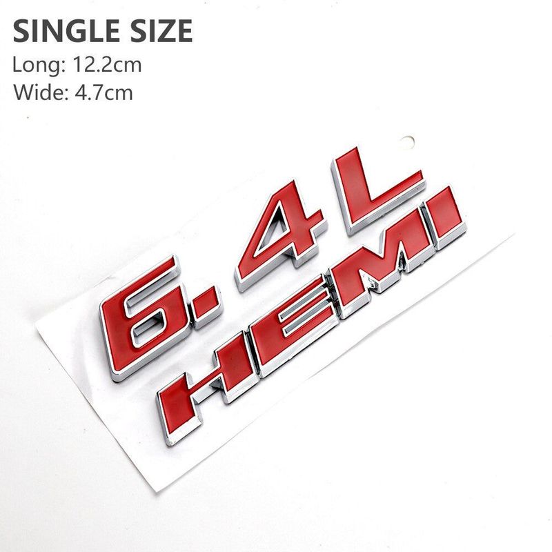 HEMI 6.4L 392 ABS Badge for Challenger, Caliber & RAM