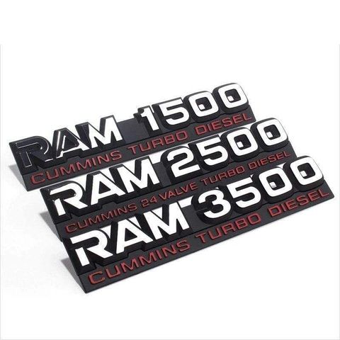 Car Styling Fender Emblem Side Sticker For Dodge RAM 1500 2500 3500 Cummins Logo Challenger Caliber Charger Jcuv Durango
