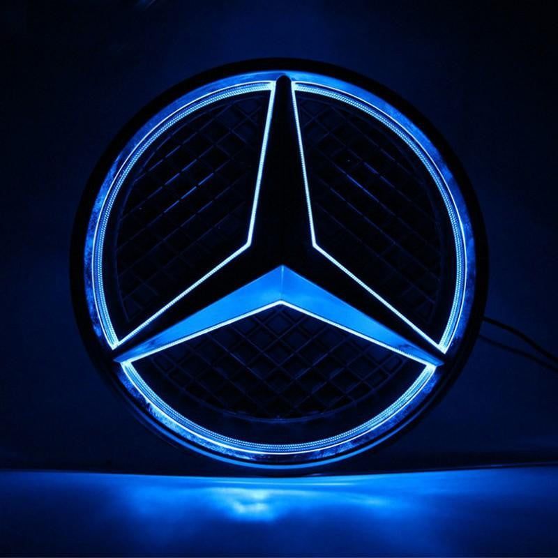 LED Illuminated Front Light Logo Car Front Grill Grille Star Emblem Badge for Mercedes-Benz