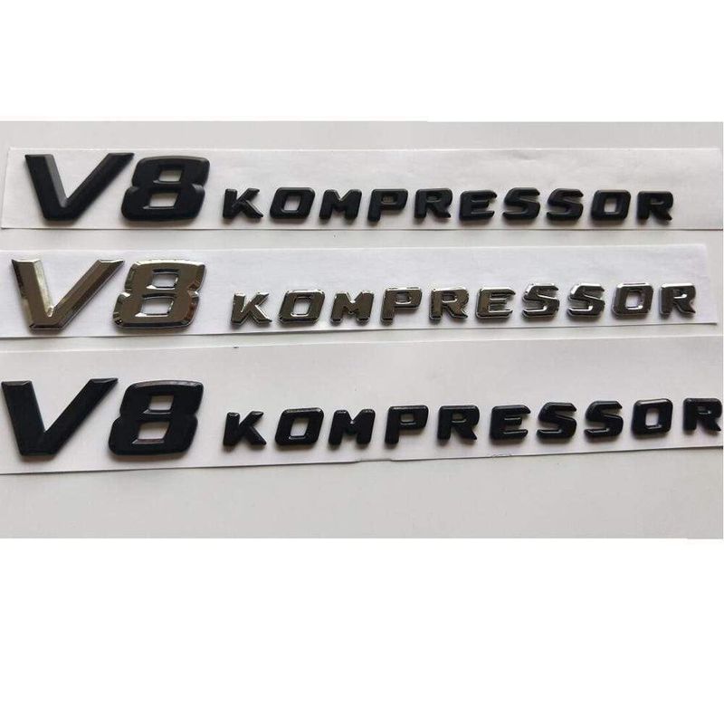V8 KOMPRESSOR Letters Badge Emblem Emblems Decal Sticker for Mercedes Benz AMG V8KOMPRESSOR