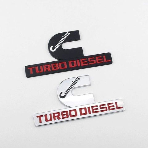 Metal Car Rear Stickers for Dodge CUMMINS Turbo Emblem Journey Caravan Durango Nitro Caliber Jcuv Challenger Auto Accessories