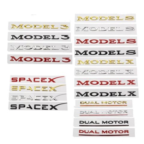 Replace ABS Letter Rear Tail Emblem Sticker Badge Decal For TESLA Model 3 X S