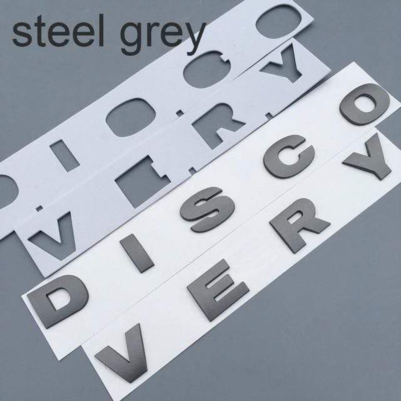 Round Font Letter Emblem Badge for DISCOVERY 4 V8 HSE SPORT Car Refitting Hood Rear Trunk Logo Sticker