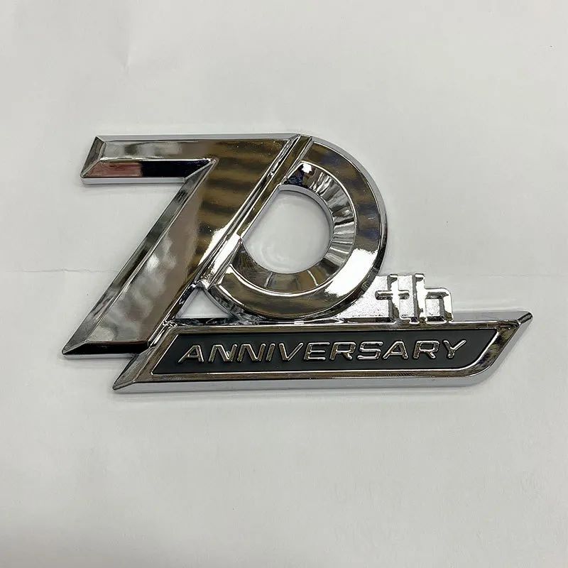 1 pic Side Emblem 70th Anniversary 3D Emblem Trunk Badge Sticker For Toyota Land Cruiser