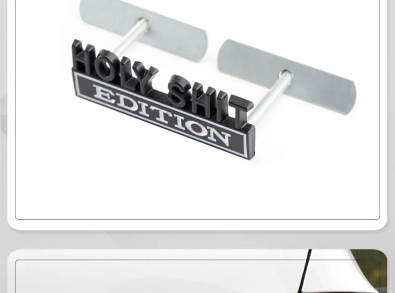 Holy Shit Edition Badge Emblem Hood Grille for Subaru Jeep Ford Nissan Lexus