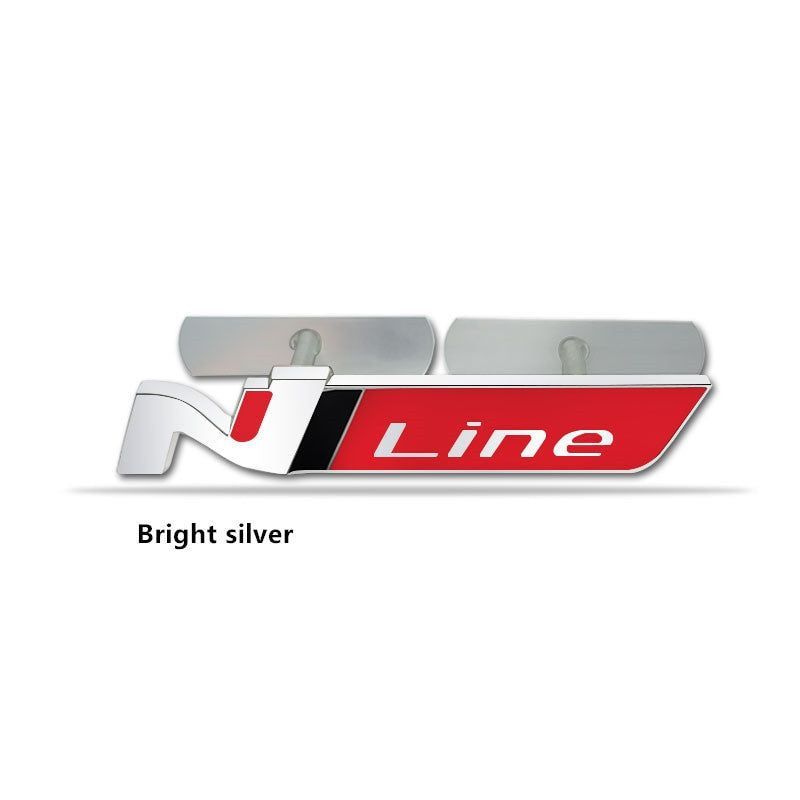 1x 3D Metal N NLINE N Line Badge Emblem Grille for Hyundai Front Hood