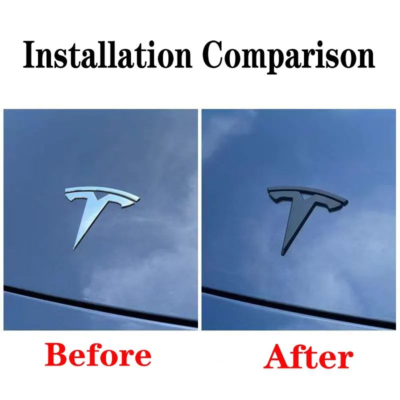 2pcs Tesla Metal Original Sticker For Model 3 Model Y Trunk Replace Emblem Stickers